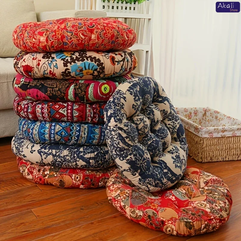 Meditation Cushion Zafu - Soft Cotton and Linen Floor Cushions