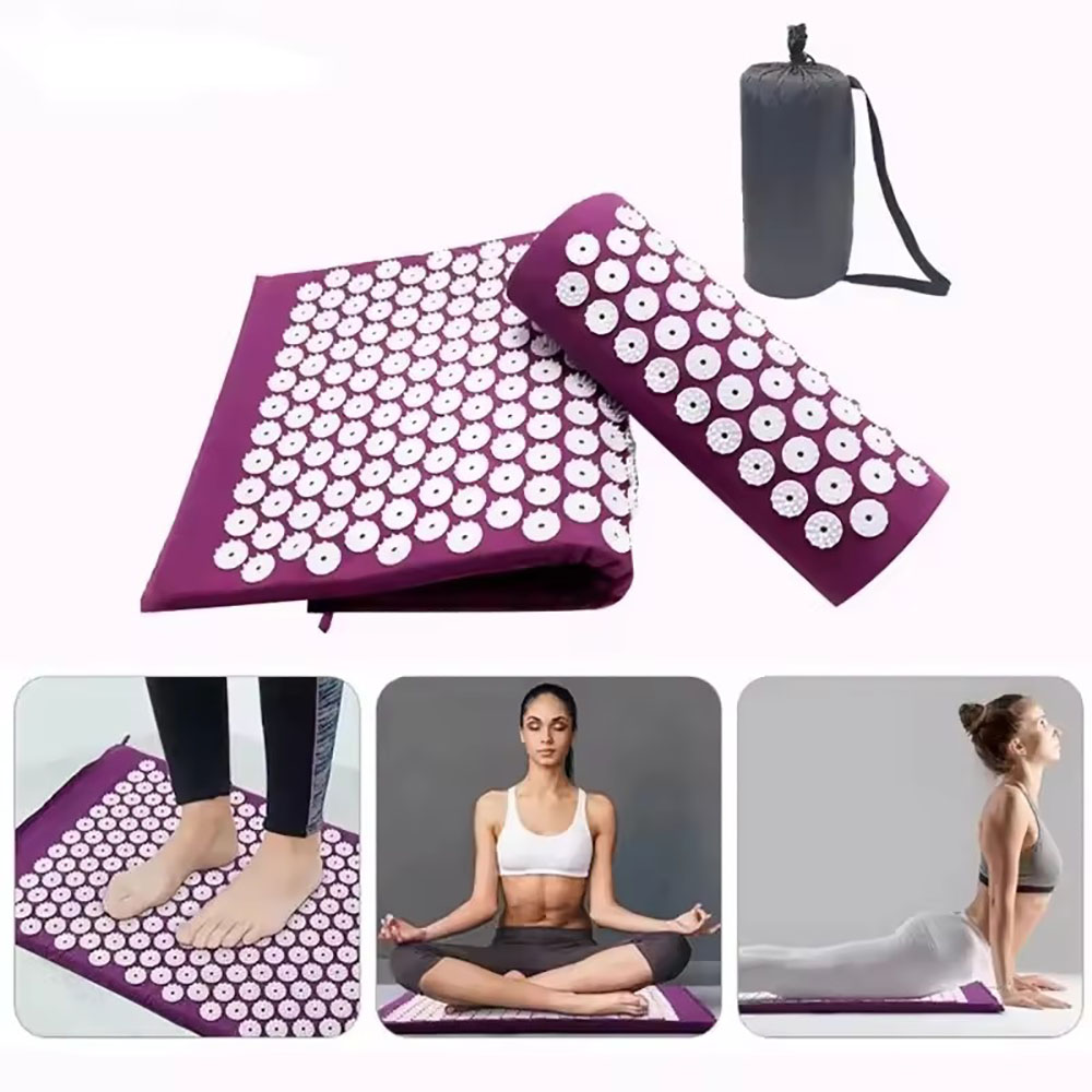 Acupressure Mat Set - Massager pillow, massage mat for Yoga