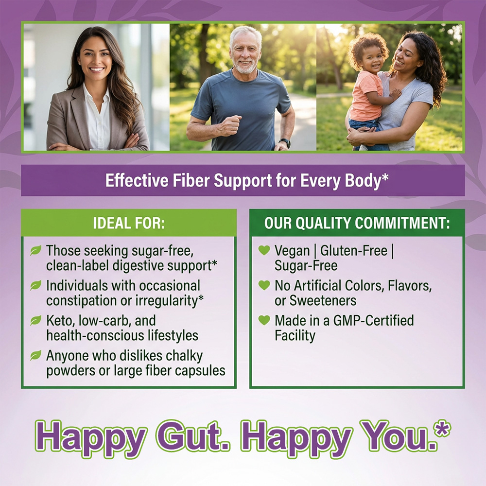 Sugar-Free Prebiotic Fiber Gum - Health Wellness Gummies recensione e prezzo