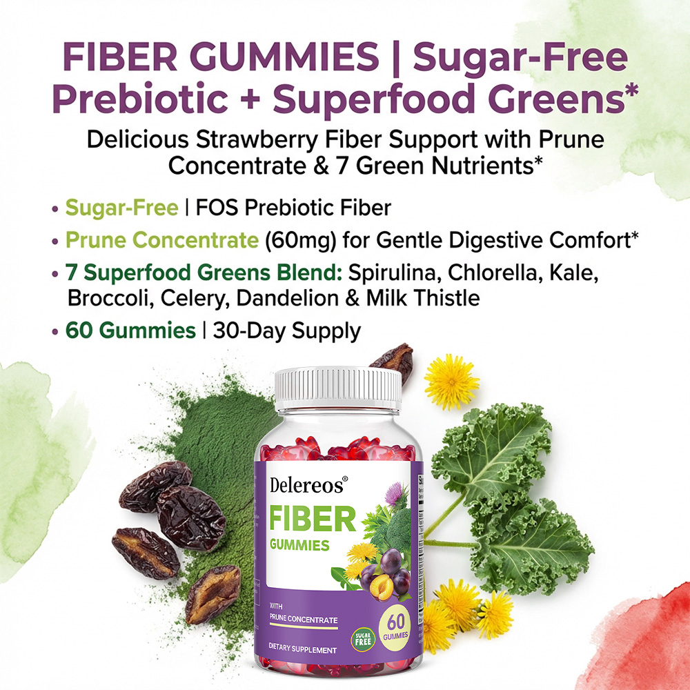 Sugar-Free Prebiotic Fiber Gum - Health Wellness Gummies recensione e prezzo