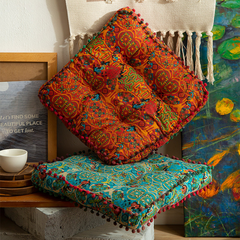 Boho Velvet Round Pouf Square  - Meditation Cushion Zafu recensione e prezzo