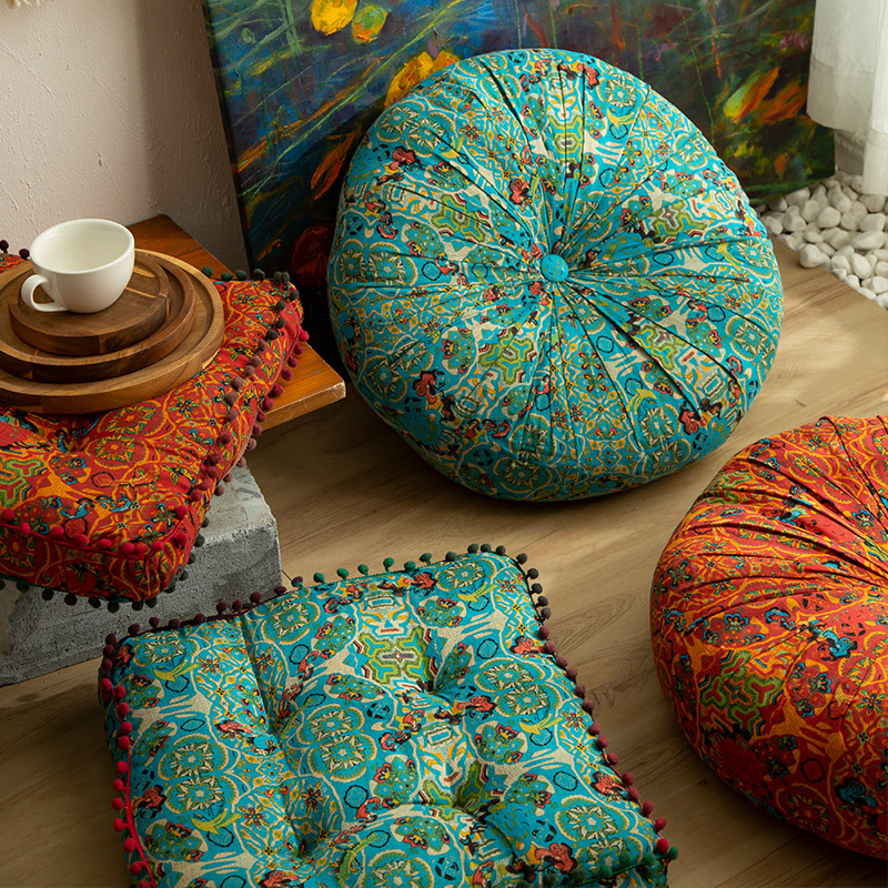 Boho Velvet Round Pouf Square  - Meditation Cushion Zafu recensione e prezzo