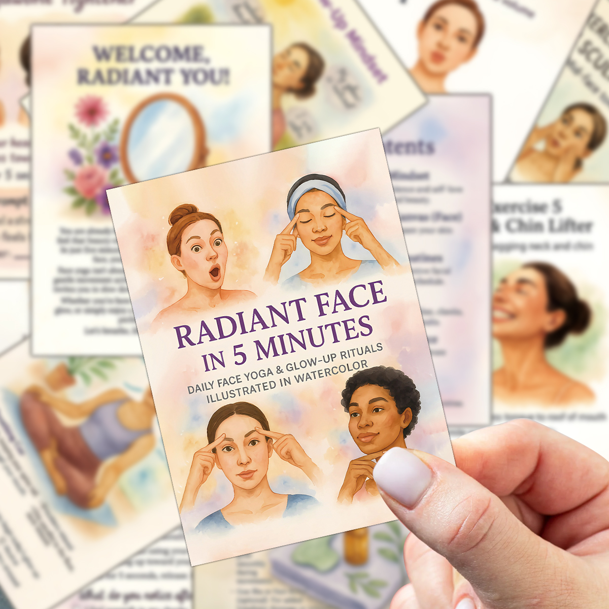 24pcs Radiant Face Yoga Cards, - Health Wellness Yoga recensione e prezzo
