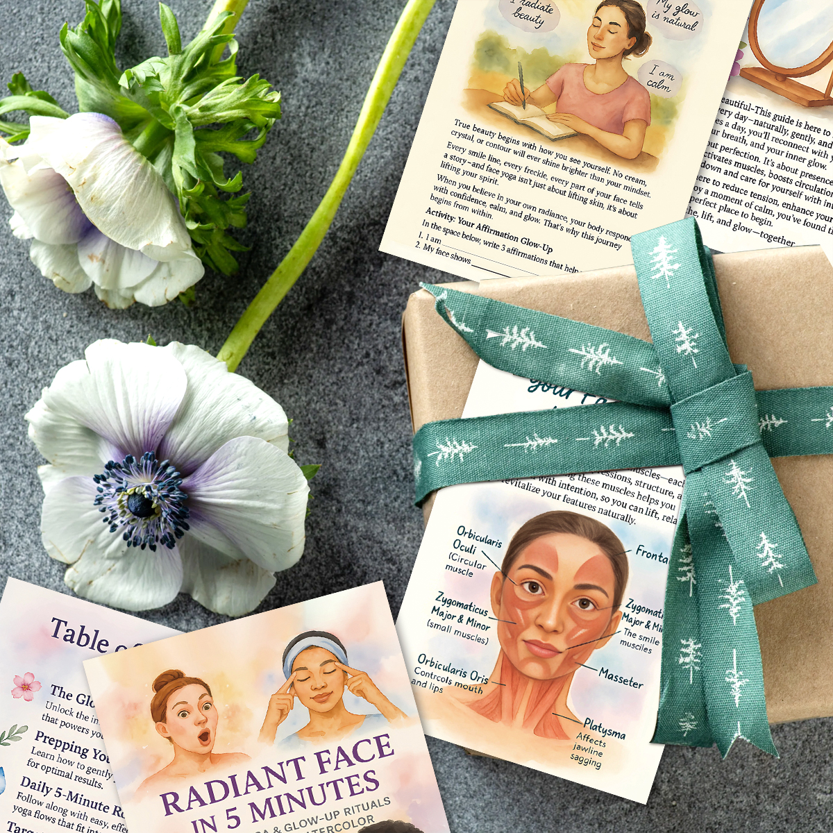 24pcs Radiant Face Yoga Cards, - Health Wellness Yoga recensione e prezzo