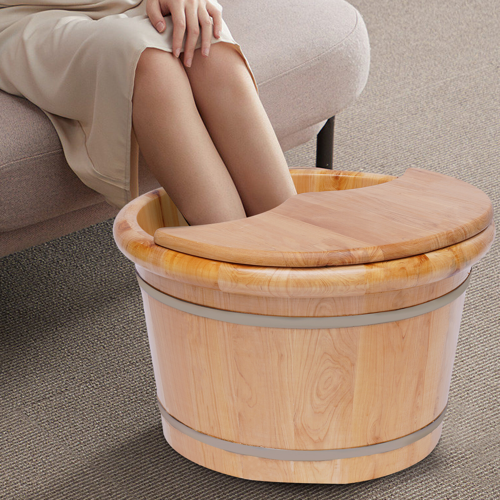 Cedar Wood Foot Bath Tub Leak- - Foot Bath Massager recensione e prezzo